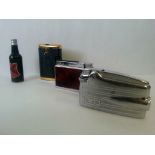 Group of lighters, two by Ronson, one a novelty Becks beer bottle and one marked KBL 500