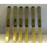 Set of six Viners ""Stainless De Luxe" faux bone handle knives 20cm