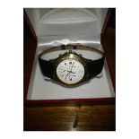 *NEXT BID WINS* 18 ct gold gents Cartier wrist watch on original leather strap