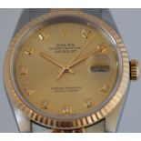 ROLEX DATEJUST 16233 with PAPERS DIAMOND DIAL