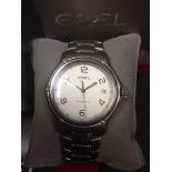 Automatic Ebel watch with box, pouch and paperwork