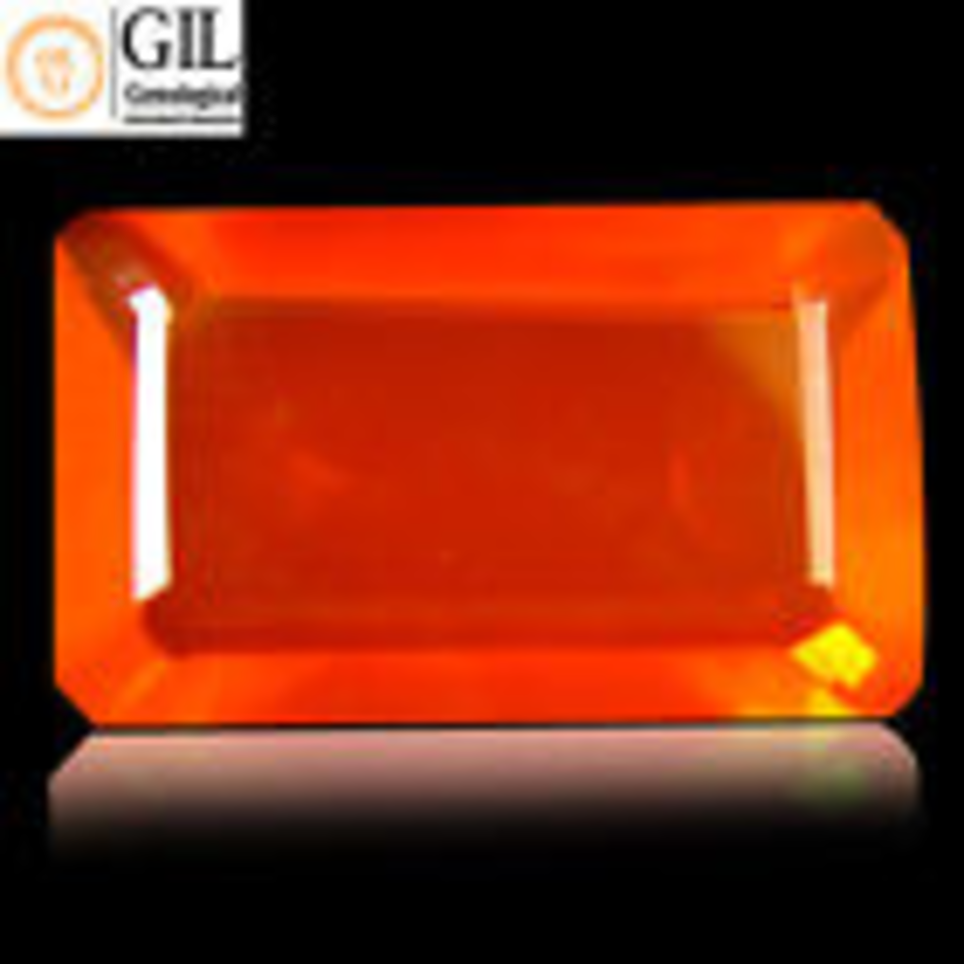 9.13 Ct  "GIL" CERTIFIED SUPERIOR FANCY NATURAL FACETTED ORANGE FIRE OPAL