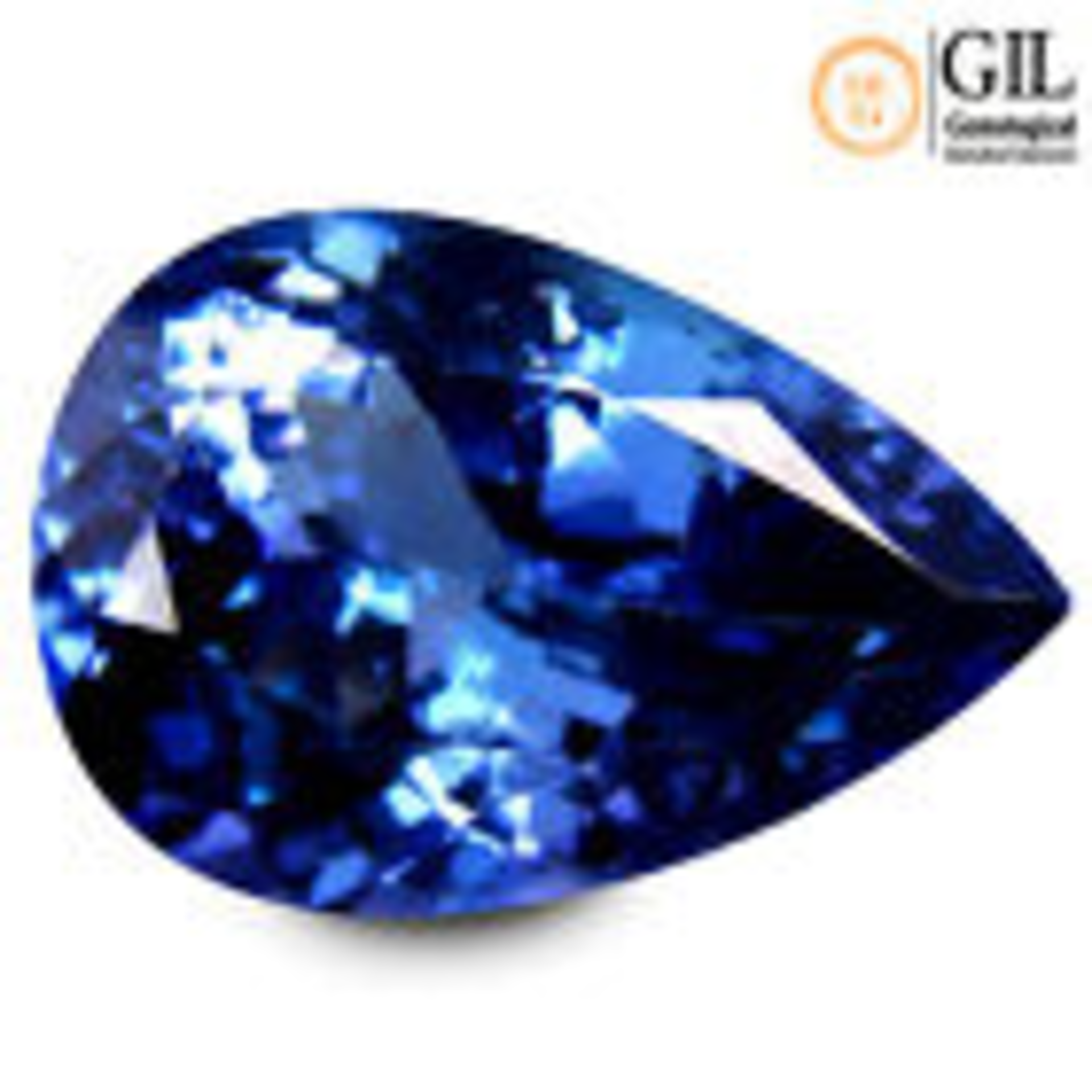 3.64 ct GIL Certified  Pear Shape (12 x 8 mm) Bluish Violet Tanzanite