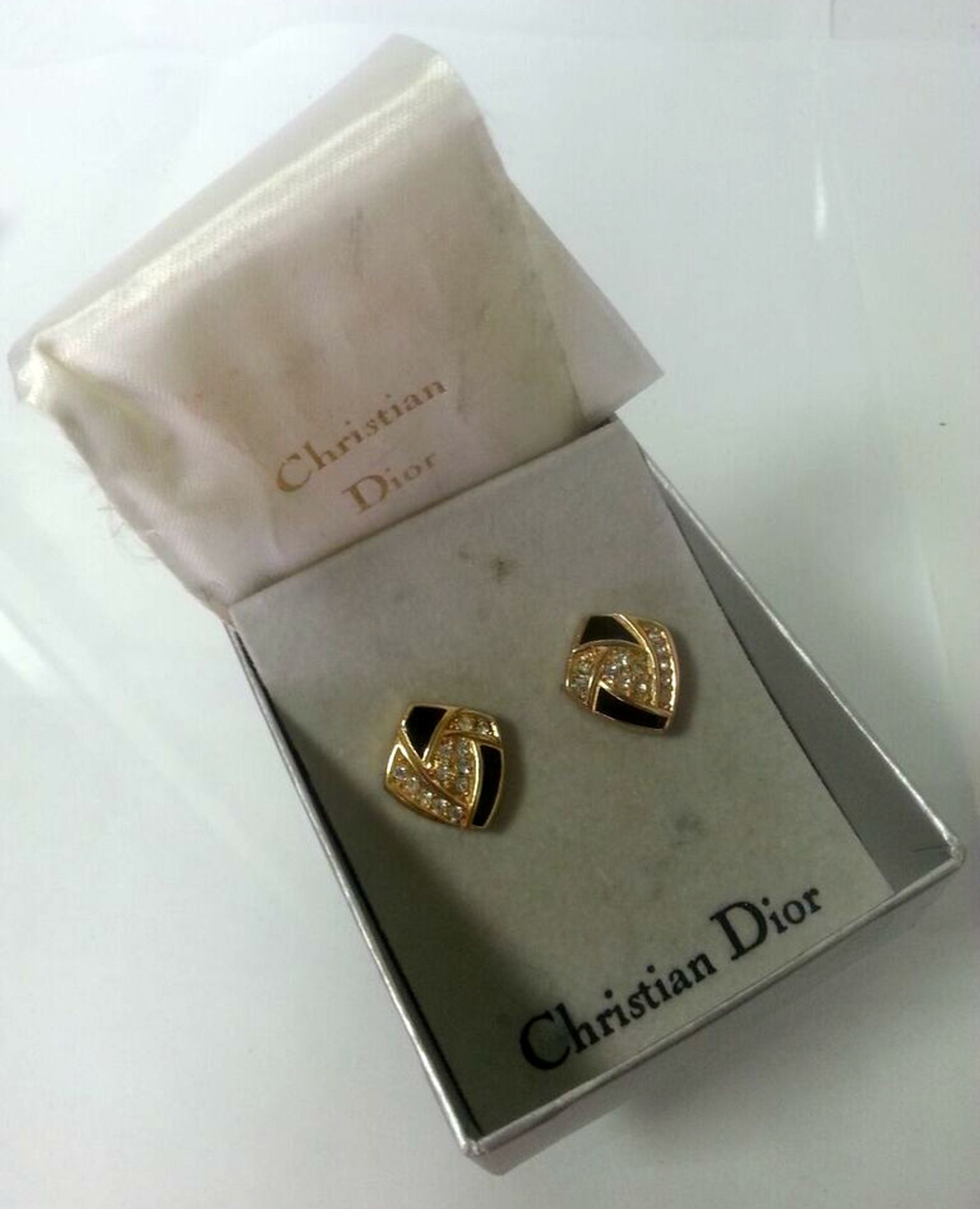 VINTAGE BOXED DESIGNER EARRINGS BY CHRISTIAN DIOR. Low cost delivery available on all items. This is