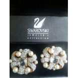 SWAROVSKI JEWELER'S COLLECTION CLIP ON EARRINGS. New in Box. Low cost delivery available on all