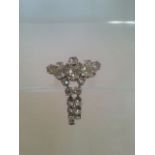 Stunning crystal waterfall brooch. Total drop approx 3cm Low cost delivery available on all items.