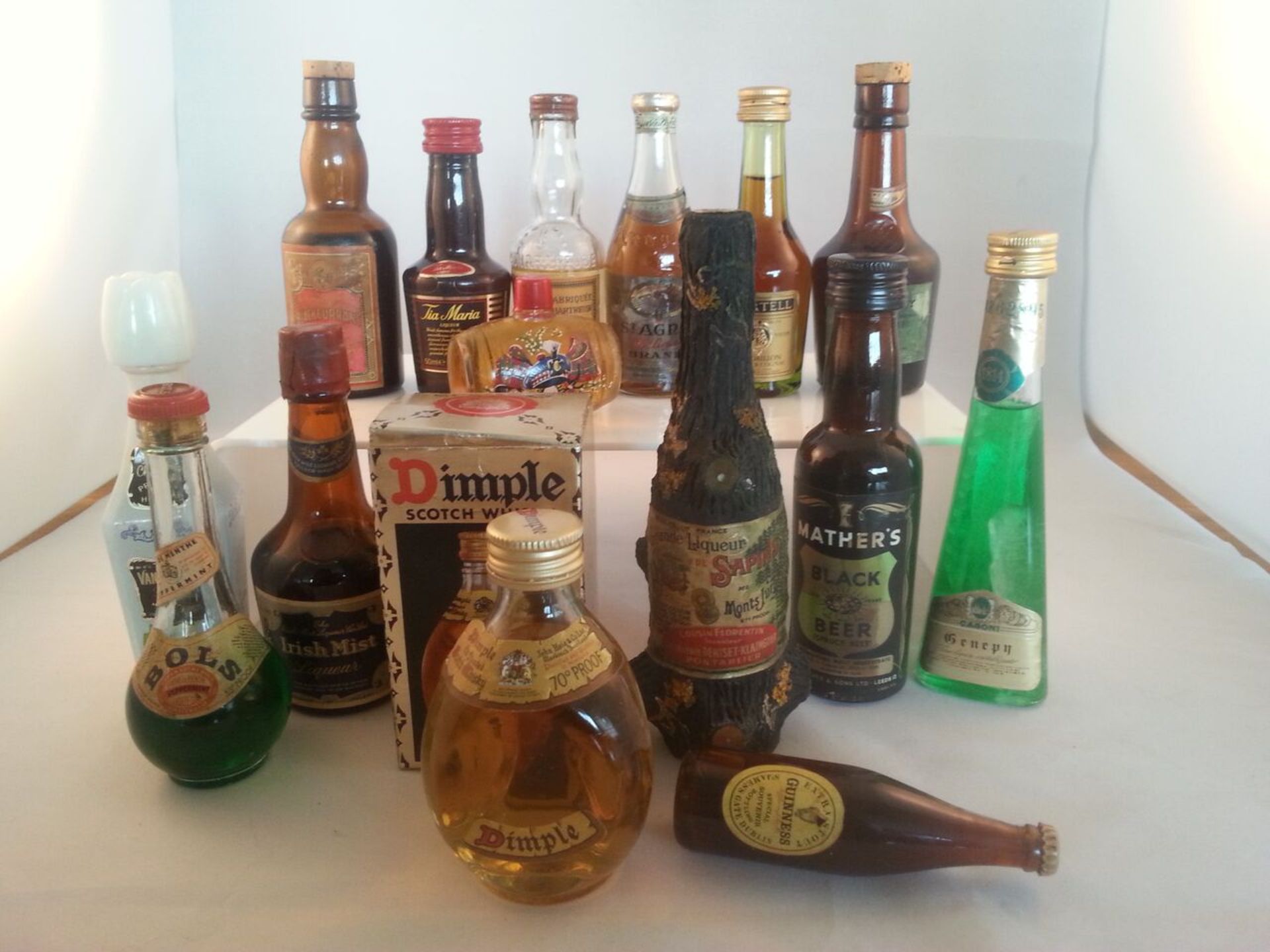 Quantity of alcoholic miniatures (14) Low cost delivery available on all items. This is a low start,