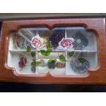 WOODEN JEWELLERY BOX, OFFERED WITH CONTENTS AS SHOWN. Low cost delivery available on all items. This