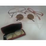 GROUP OF VINTAGE SPECTACLES & SUNGLASSES (4) Low cost delivery available on all items. This is a low