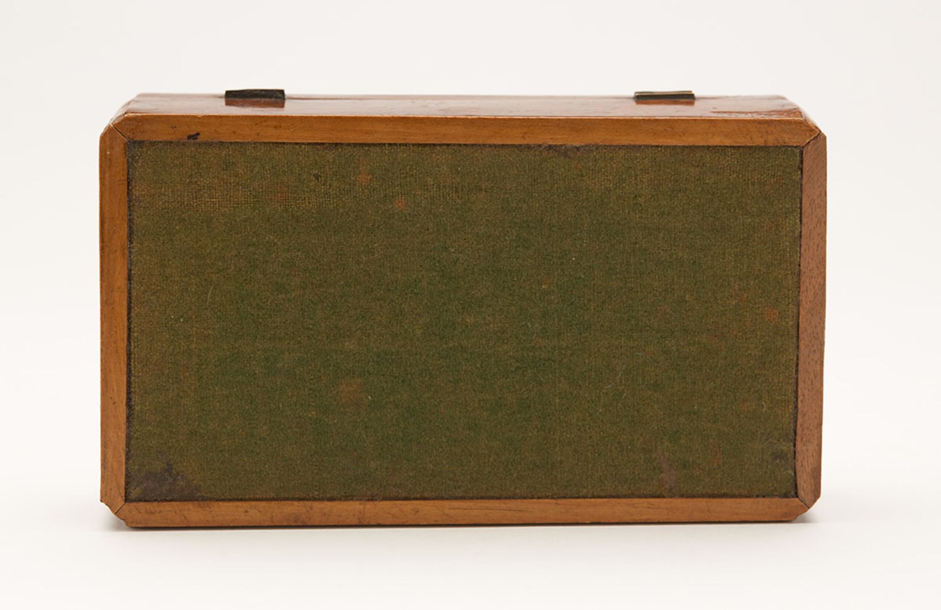 ANTIQUE BURR WALNUT VENEER MOP INLAID JEWELLERY BOX c.1853 - Image 6 of 6