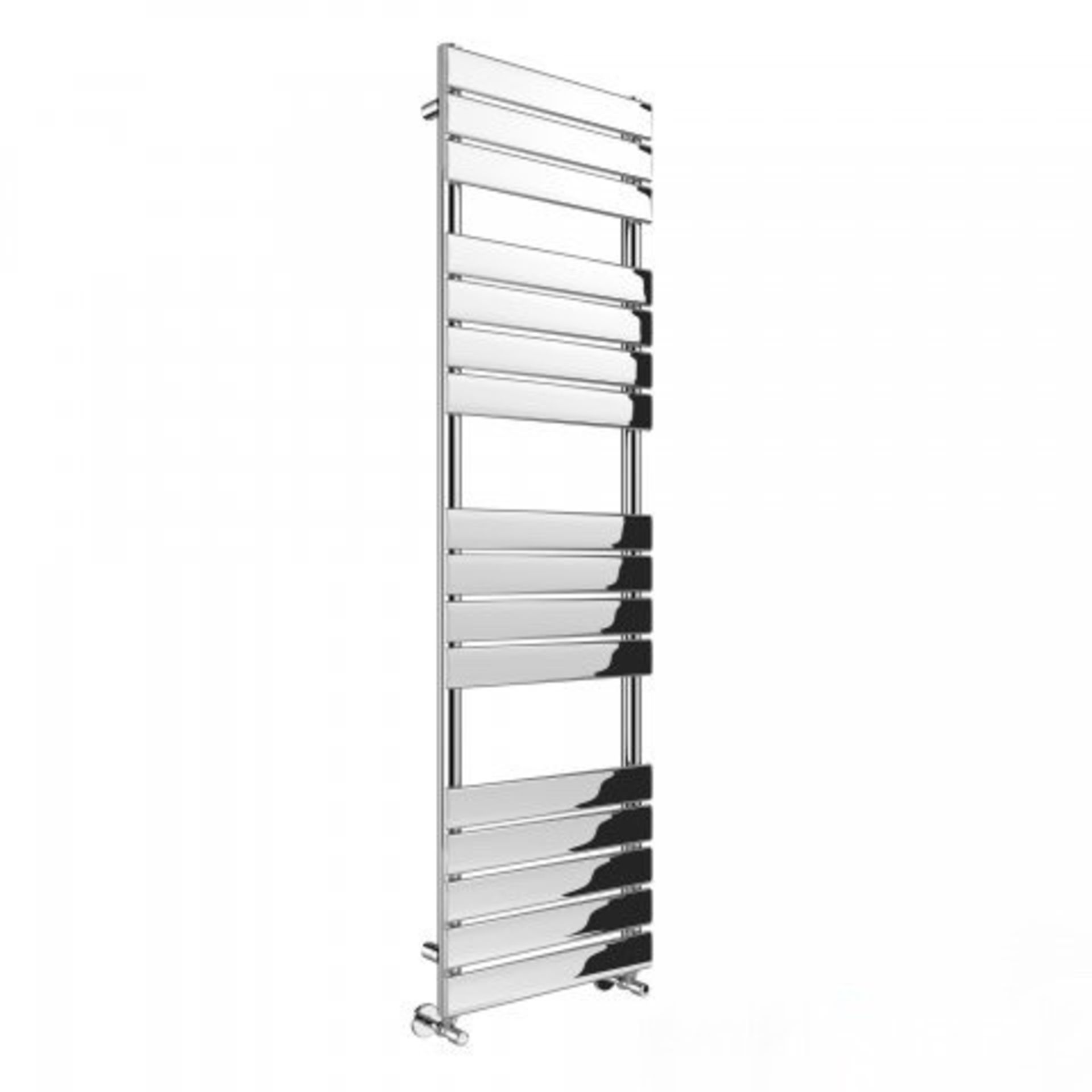 A37 - 1600x450mm Chrome Flat Panel Ladder Towel Radiator - Francis Range. RRP £436.99. Stylishly - Image 2 of 4
