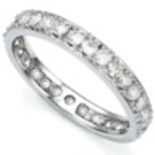 DEA - CAPTIVATING 1.03 CARAT TW (30 PCS) GENUINE DIAMOND 14K SOLID WHITE GOLD RING