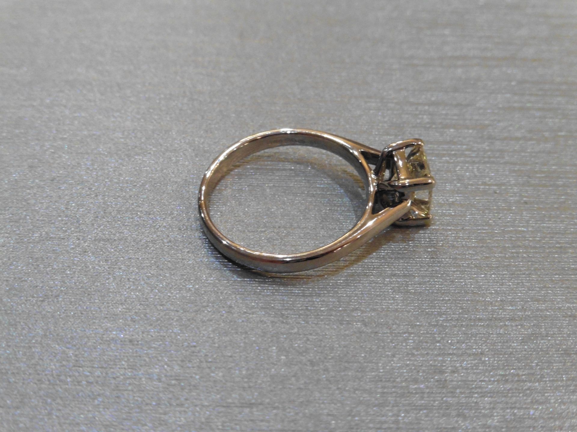 Brand new 18ct gold diamond solitaire ring set with a princess cut diamond weighing 1.30ct. J - Image 2 of 4