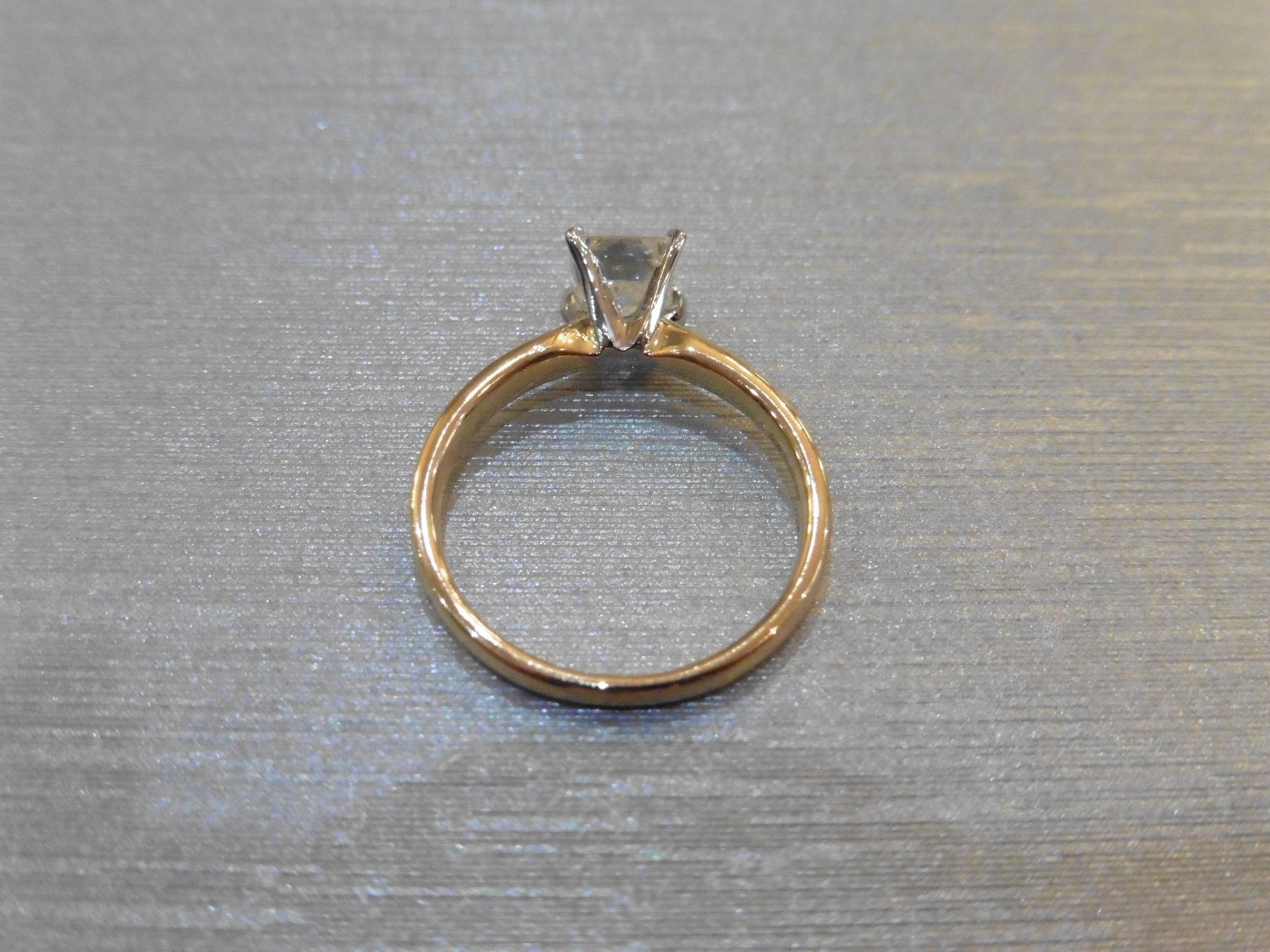 Brand new 18ct gold diamond solitaire ring set with a princess cut diamond weighing 1.00ct. H - Image 3 of 4