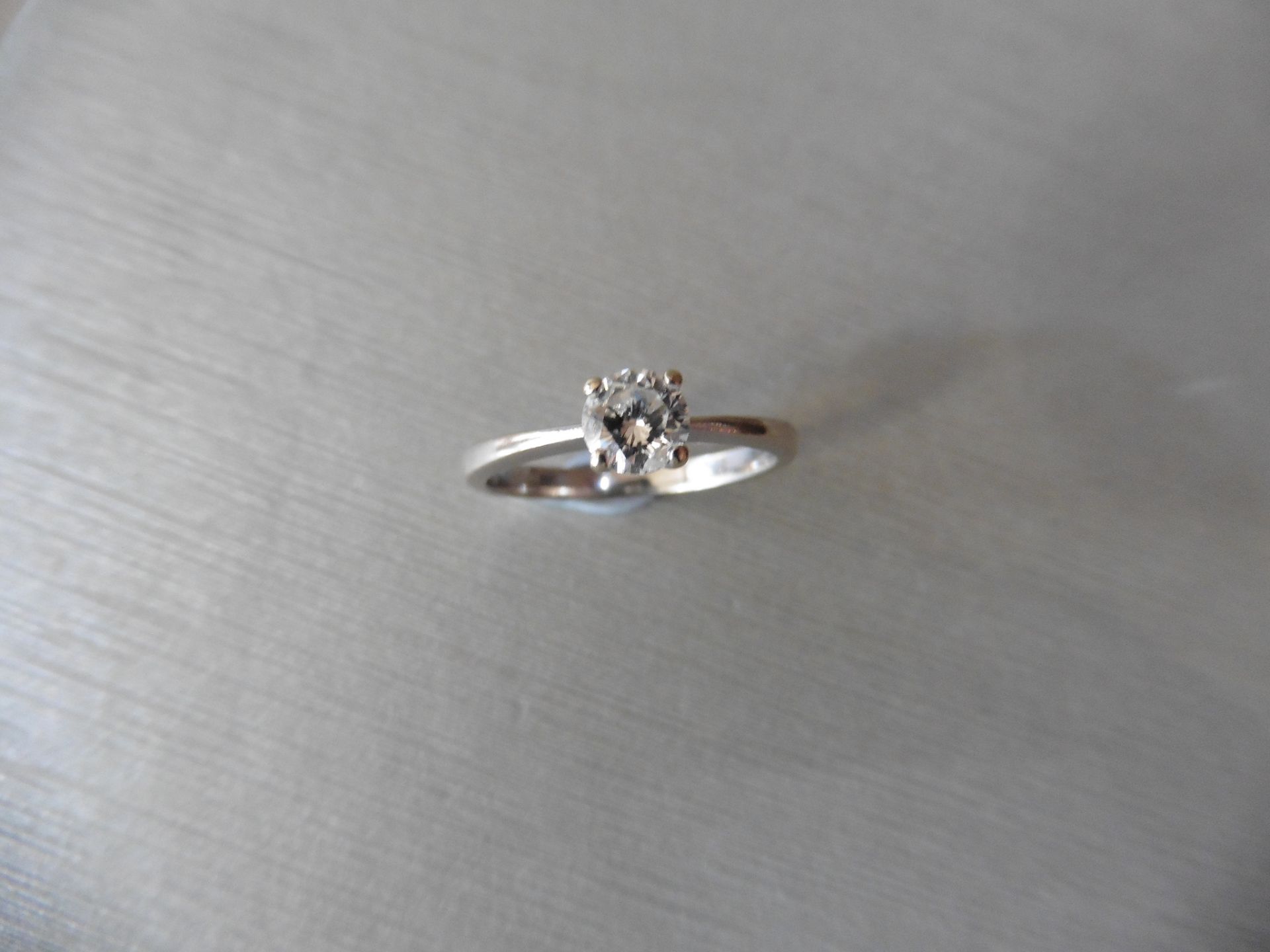 Pre-owned 18ct white gold diamond solitaire ring set with a 0.50ct brilliant cut diamond, H/I - Image 3 of 4