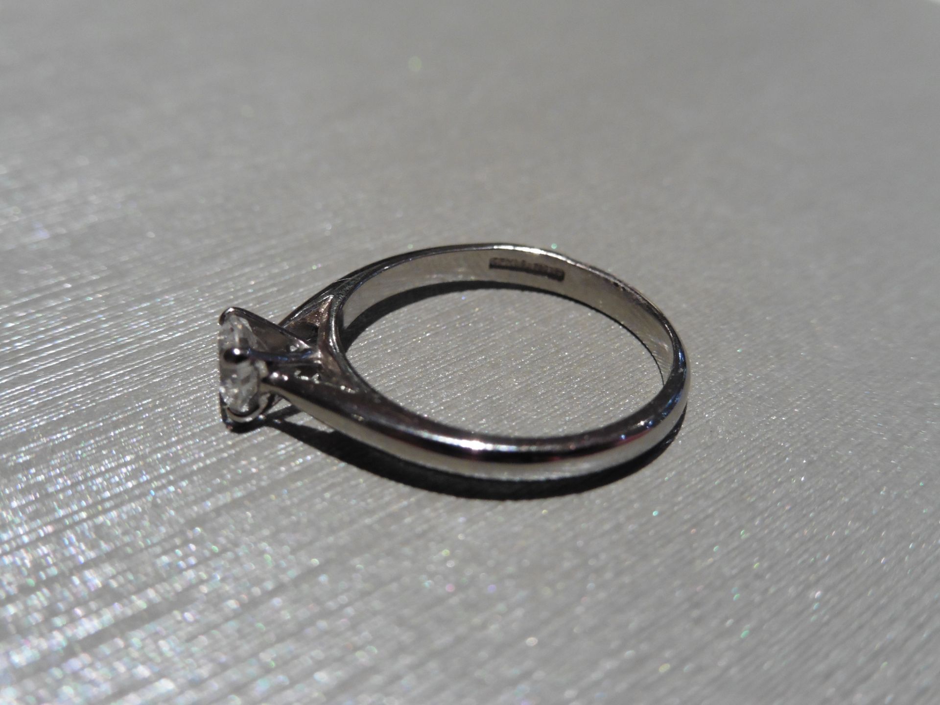 Brand new Platinum diamond solitaire ring set with a 0.40ct brilliant cut diamond, F colour and P1 - Image 2 of 5