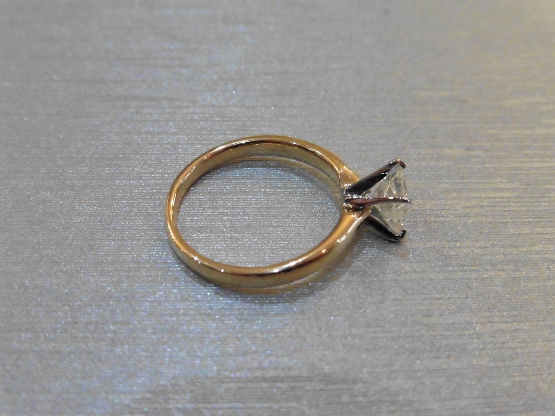 Brand new 18ct gold diamond solitaire ring set with a princess cut diamond weighing 1.00ct. H - Image 2 of 4