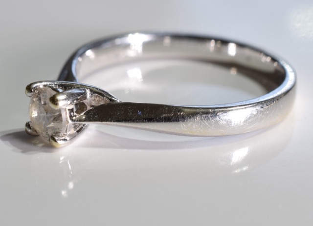 An 18ct gold diamond single-stone ring. The brilliant-cut diamond, to the tapered band. Estimated - Image 3 of 3