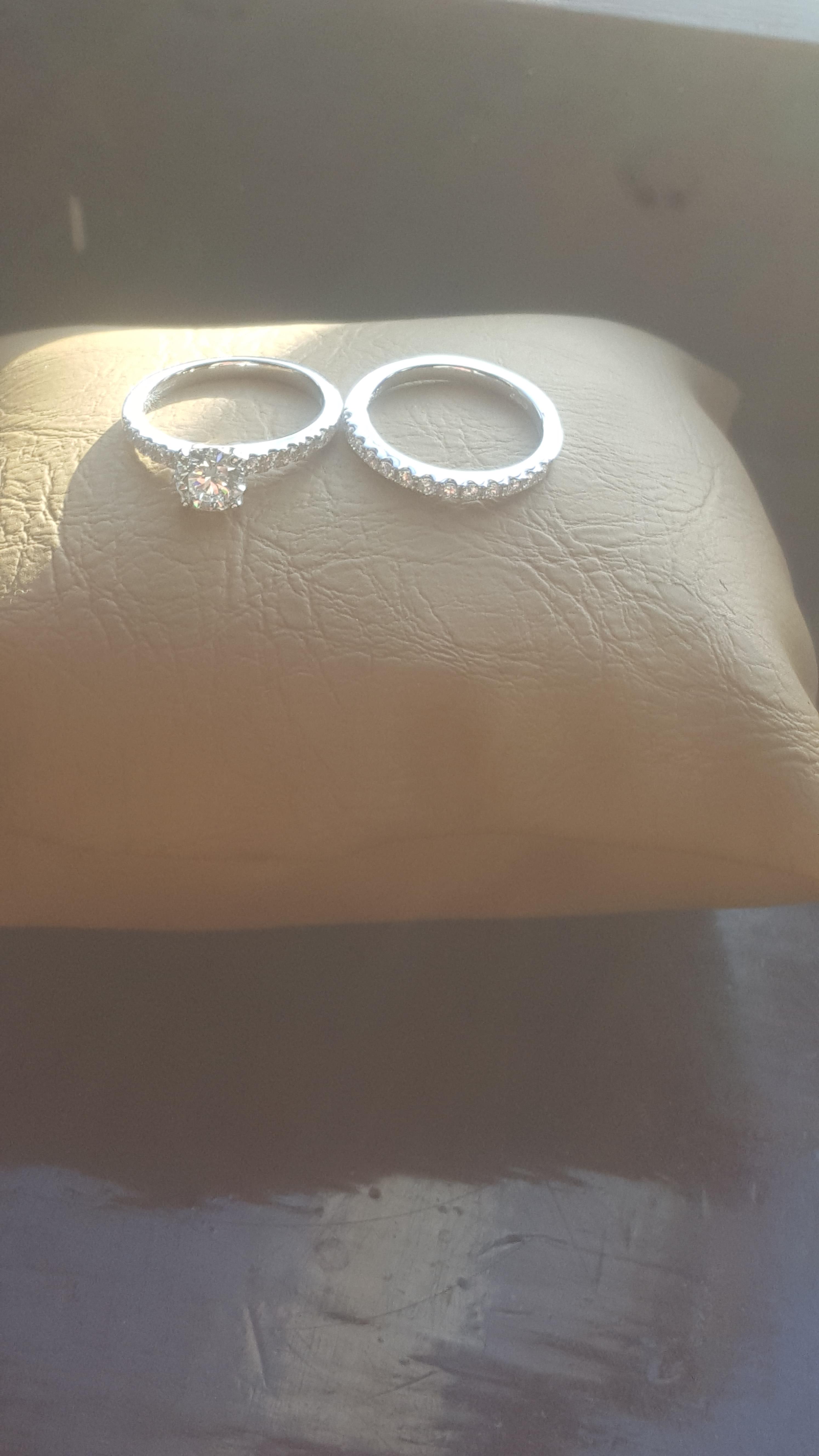 Flawless princess cut, platinum design novo set, diamond engagement ring with matching band. - Image 12 of 33
