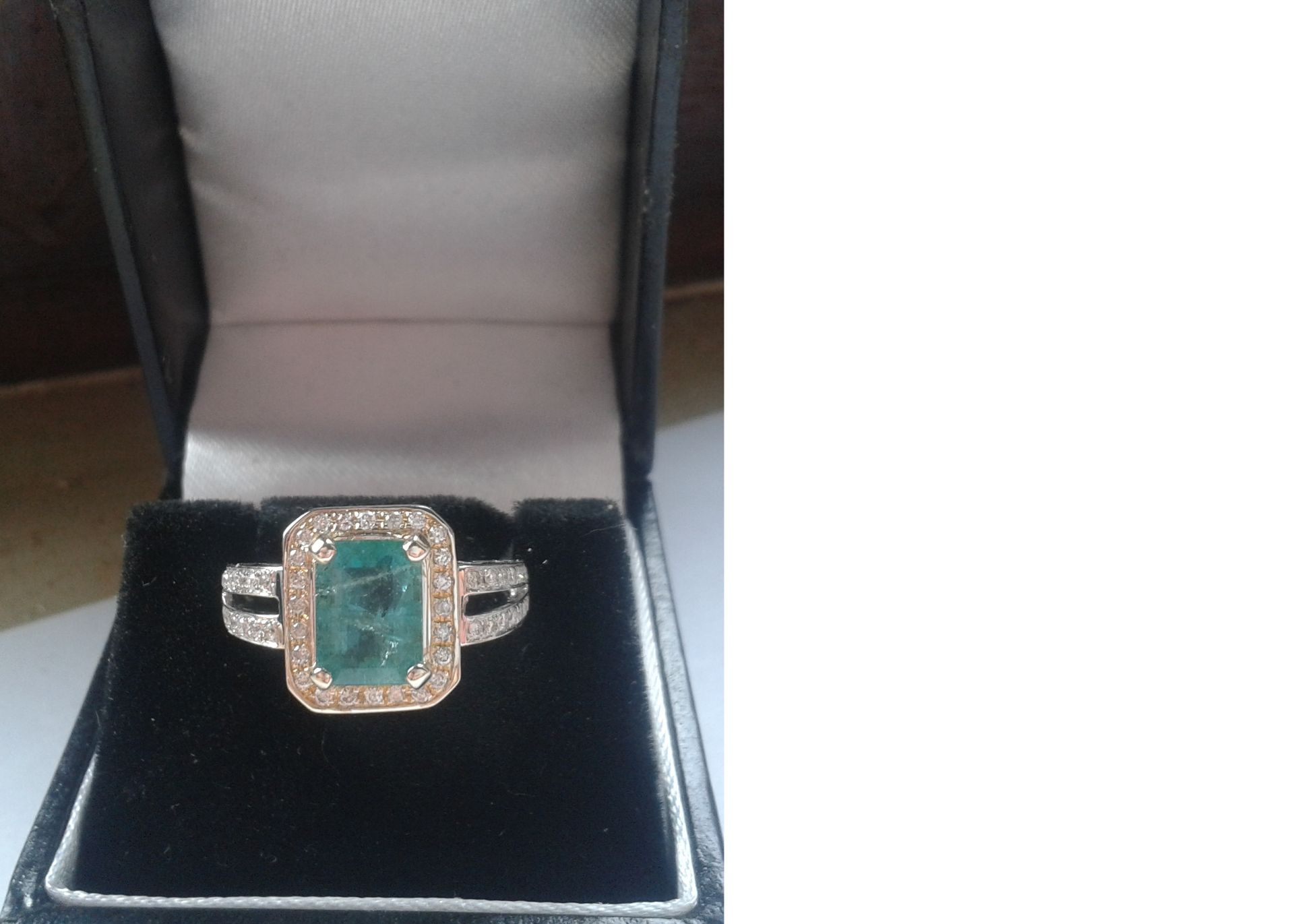 2.35ct Emerald Cut Diamond Gold Dress Ring