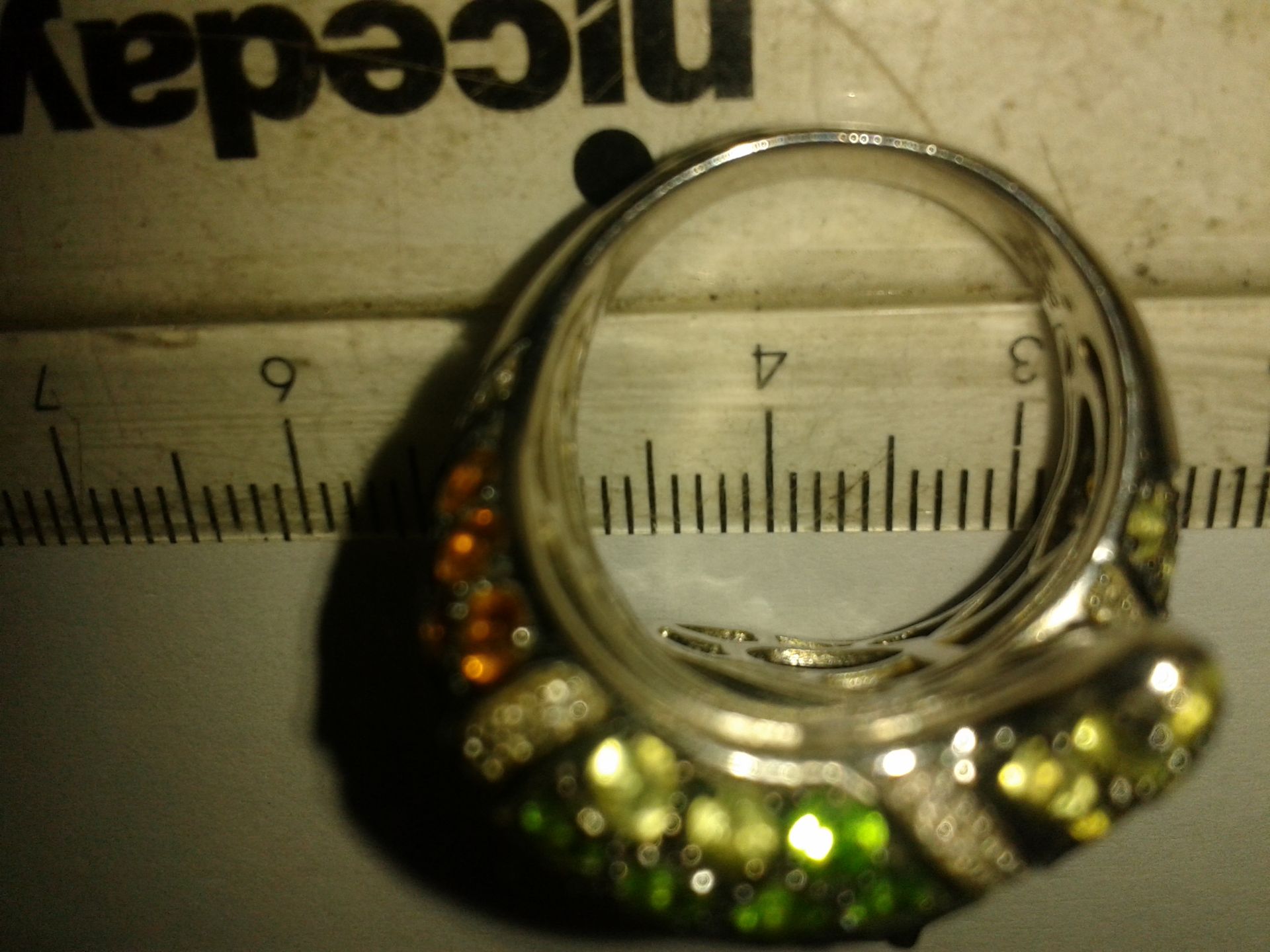 18ct Gold Gem Set Ring With Amethyst, Diamond, Tsavorite & Citrin - Image 12 of 12