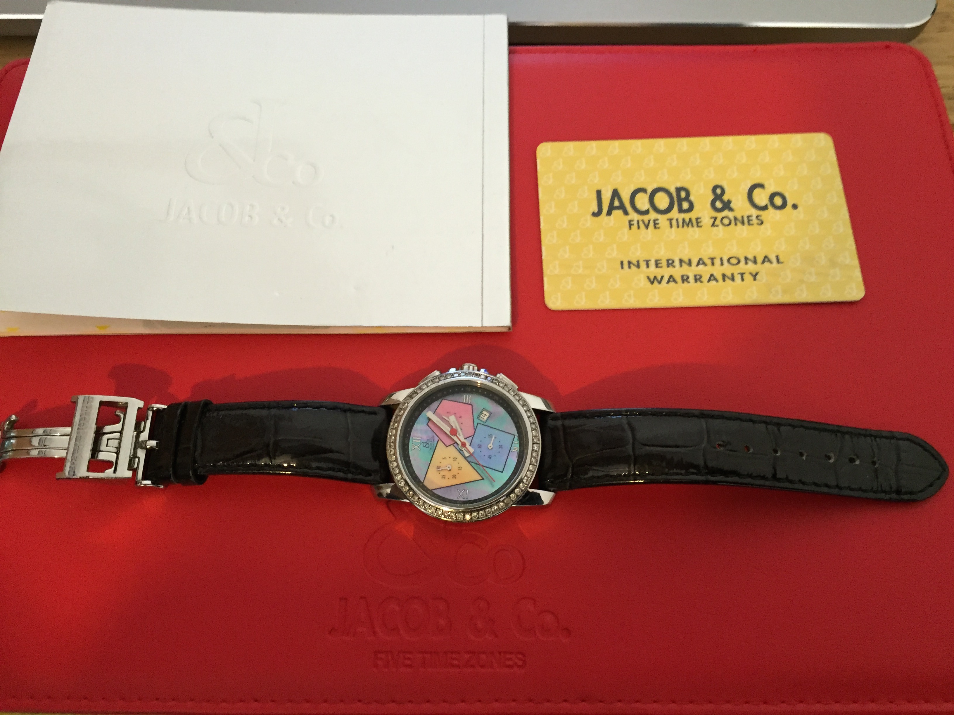 Jacob and Co Mother of Pearl Chronograph 1.5ct Diamonds.