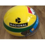 Senna replica full size crash helmet in excellent condition