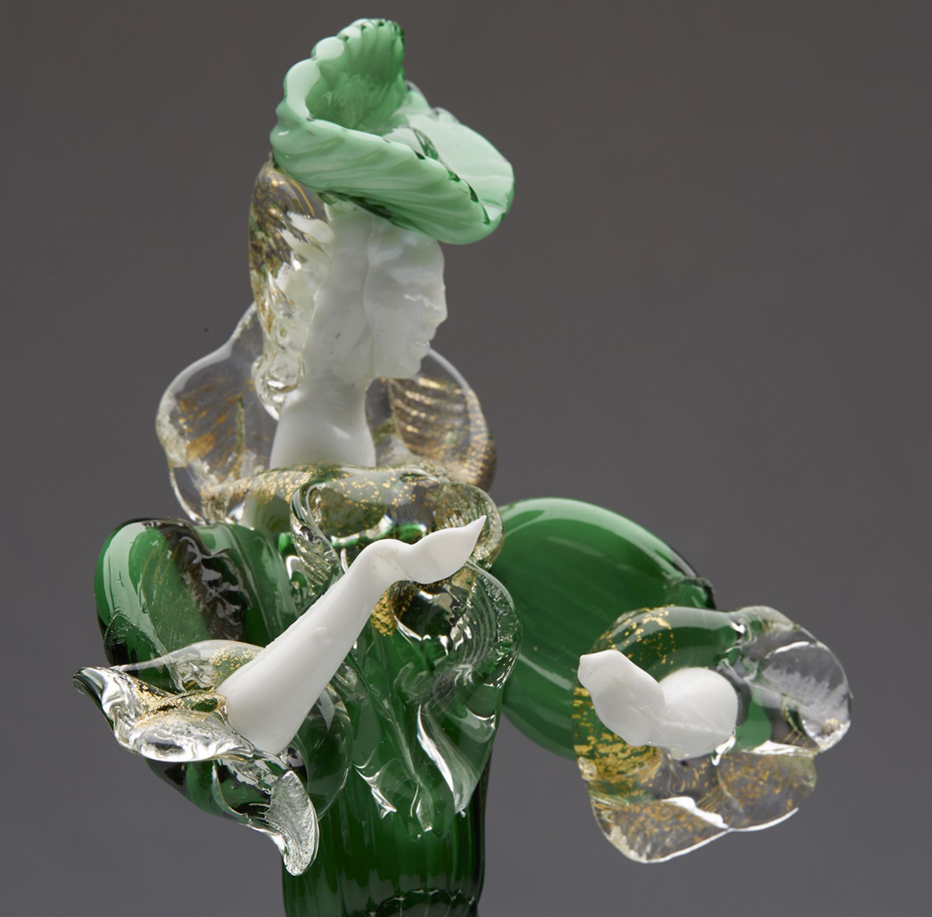 VINTAGE ITALIAN MURANO GLASS FIGURINE OF A STYLISH LADY c.1950 - Image 2 of 8