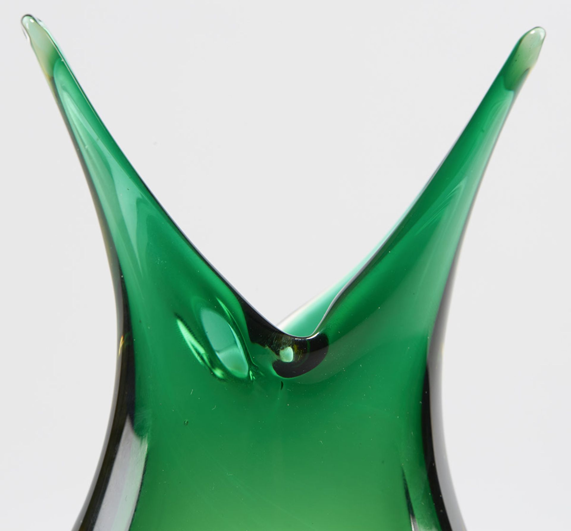 ITALIAN MURANO FREE FORM SOMMERSO GLASS VASE - Image 3 of 9