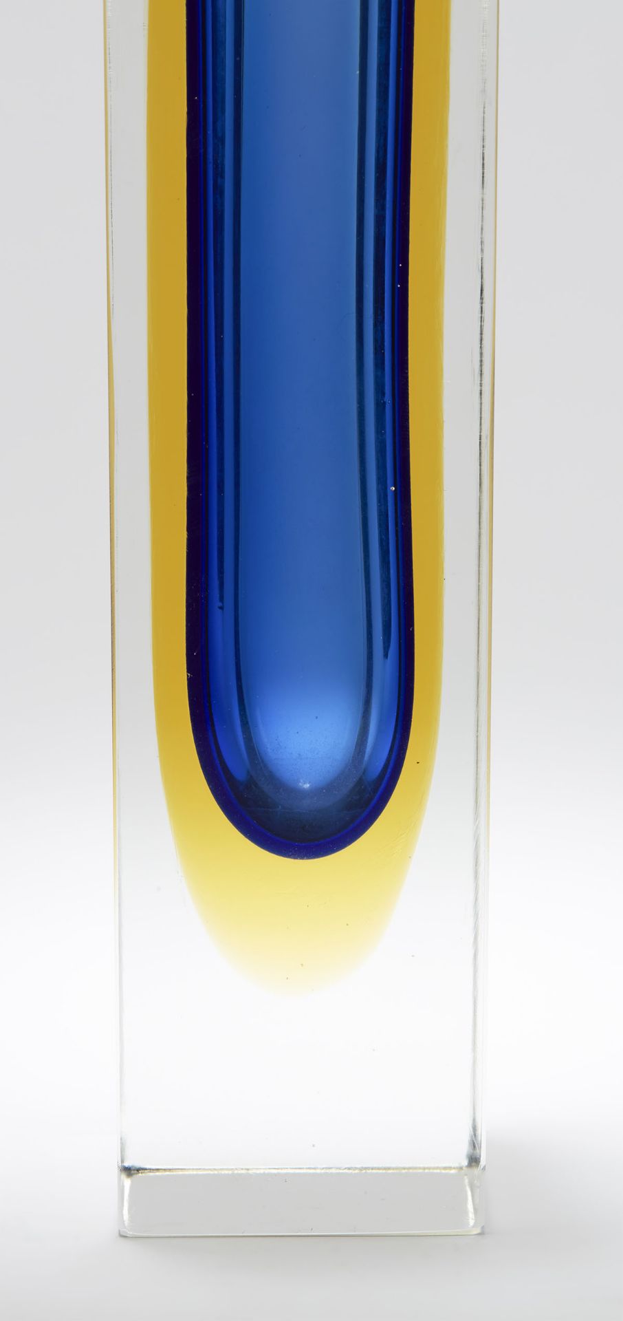 Italian Murano Rectangular Sommerso Glass Vase - Image 3 of 9