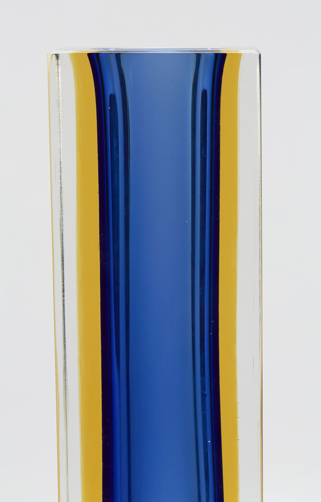 Italian Murano Rectangular Sommerso Glass Vase - Image 2 of 9