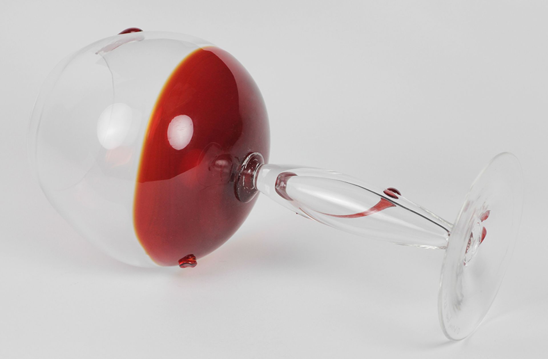 Limited Edn Venetain 'Gocce' Artistic Wine Glass By Maria Grazia Rosin 2004 - Image 5 of 12