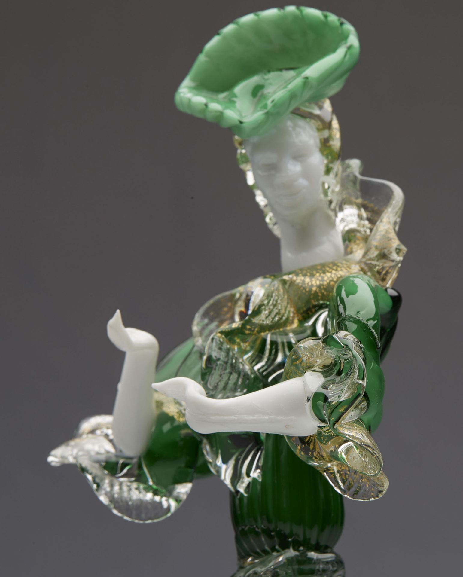 VINTAGE ITALIAN MURANO GLASS FIGURINE OF A STYLISH LADY c.1950 - Image 7 of 8