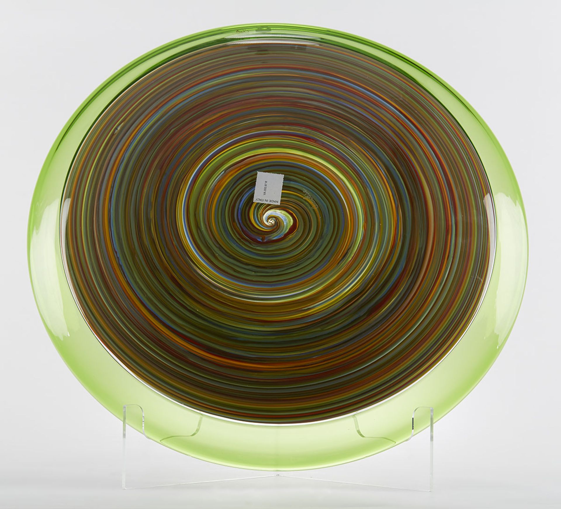 Italian Murano Gino Cenedese Signed Art Glass Charger - Image 7 of 10