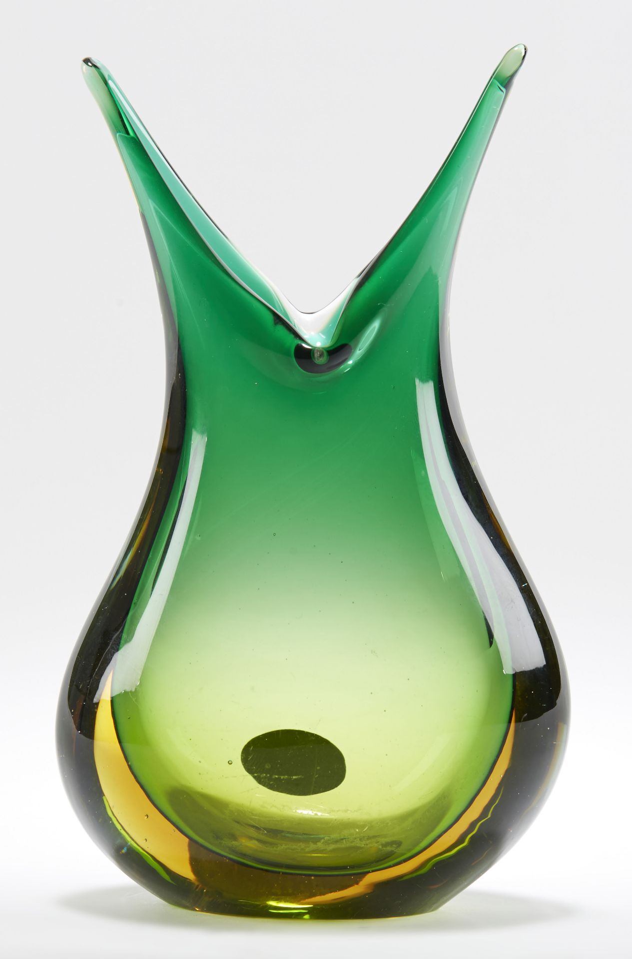 ITALIAN MURANO FREE FORM SOMMERSO GLASS VASE - Image 7 of 9