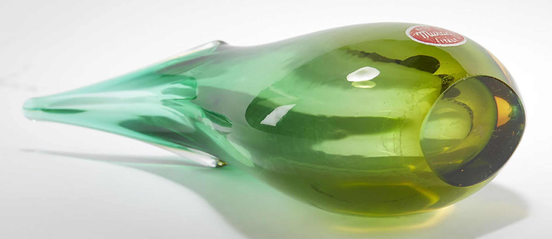 ITALIAN MURANO FREE FORM SOMMERSO GLASS VASE - Image 5 of 9