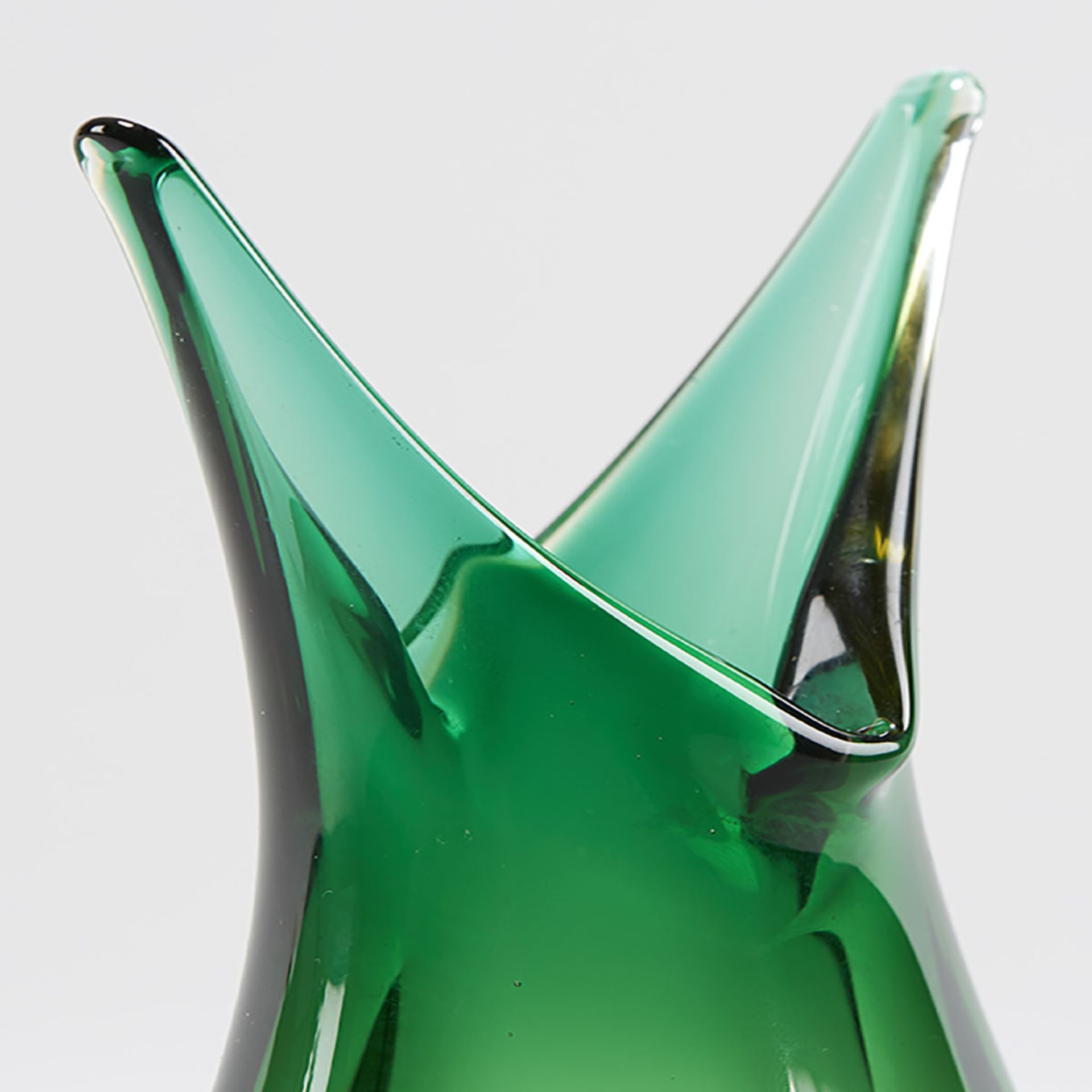 ITALIAN MURANO FREE FORM SOMMERSO GLASS VASE - Image 6 of 9