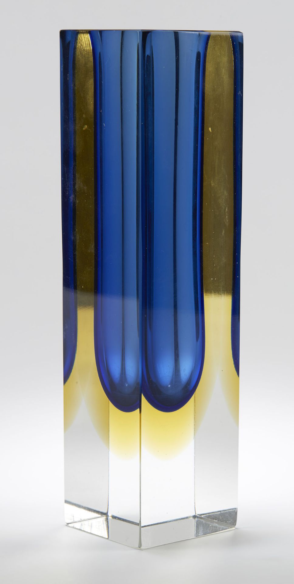 Italian Murano Rectangular Sommerso Glass Vase - Image 4 of 9