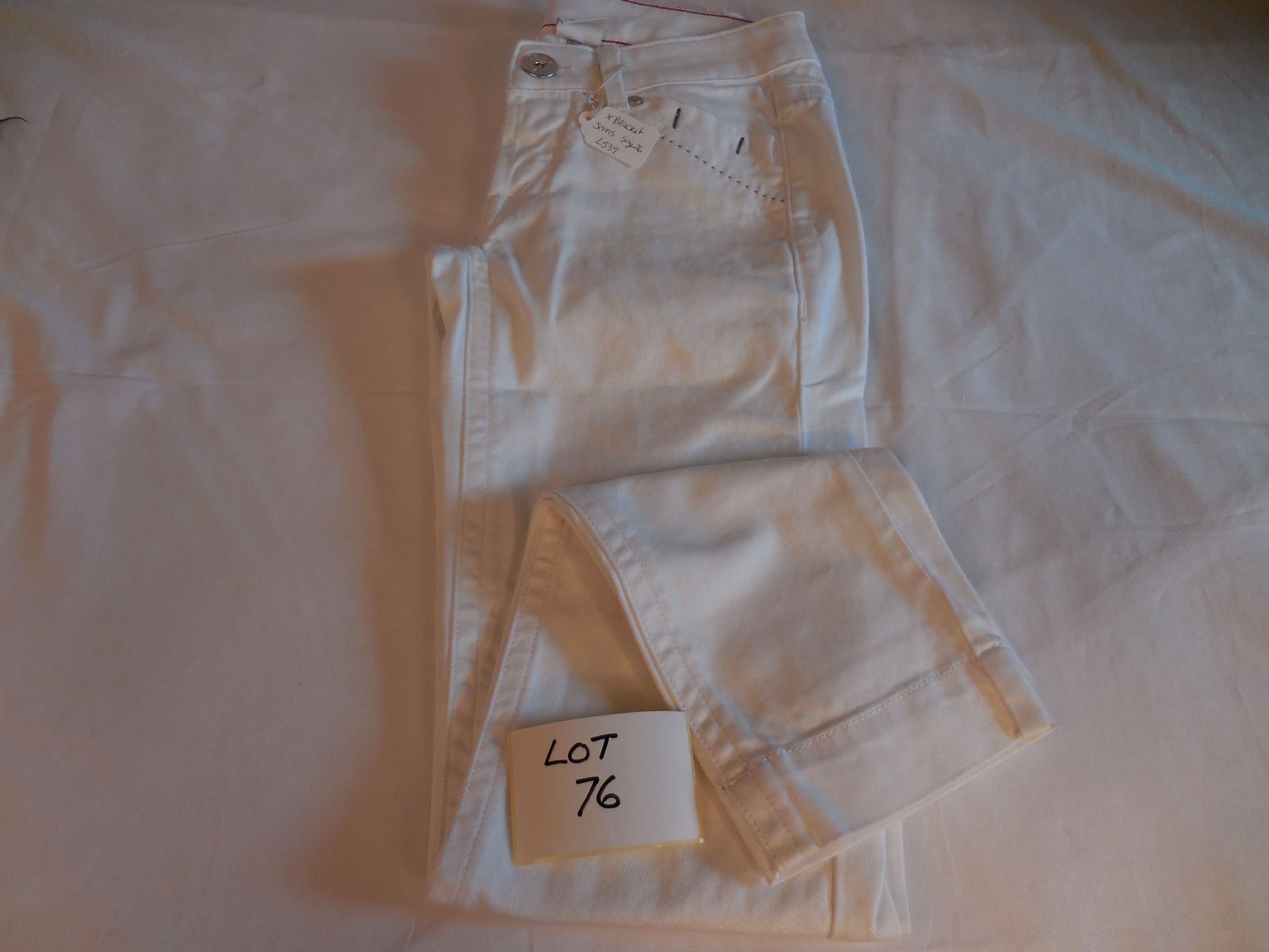 X Brackets Jeans Colour White Size 26 Retail Price £190