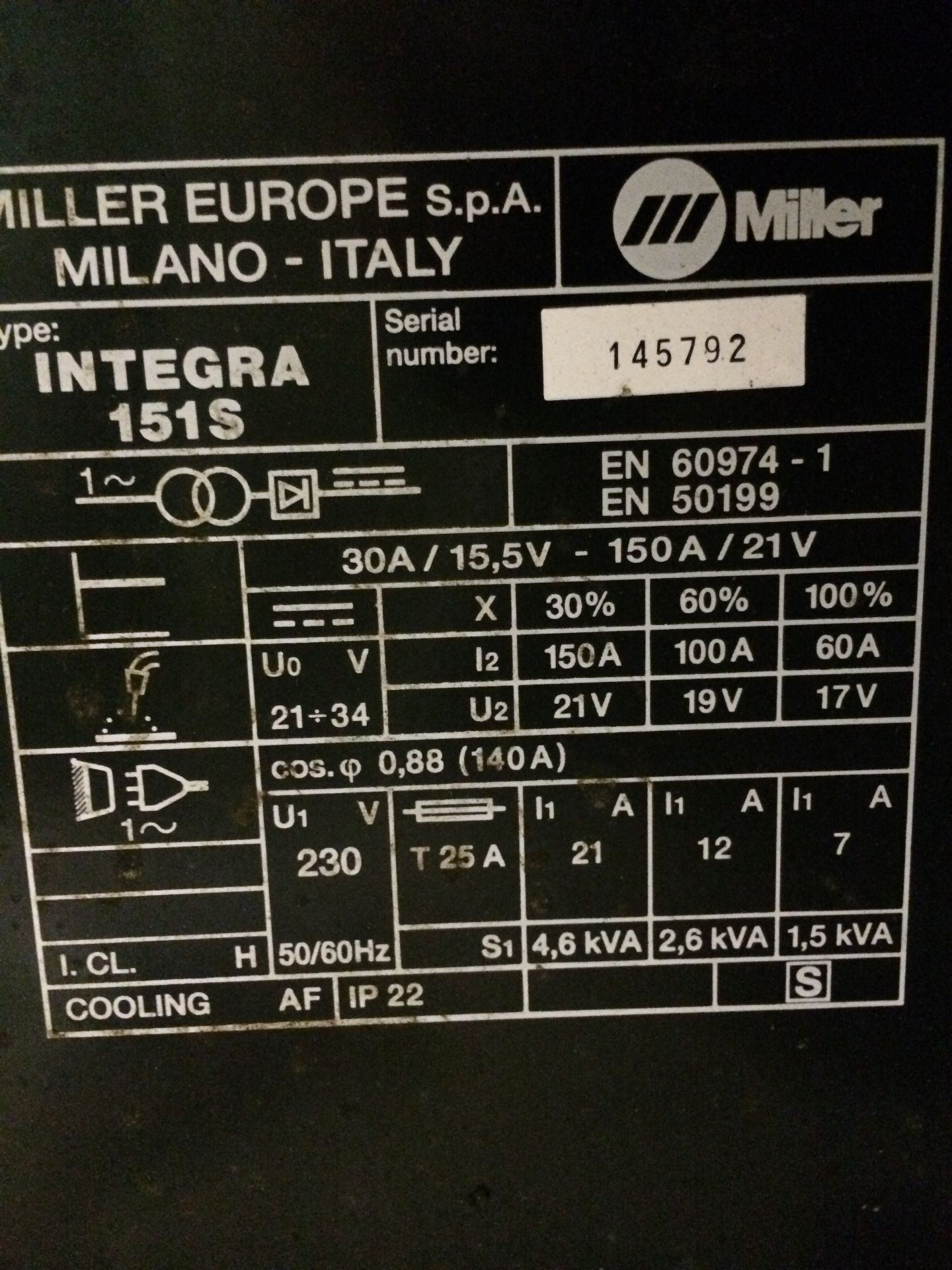 Miller Integra 151s MIG Welding Machine - Image 3 of 3