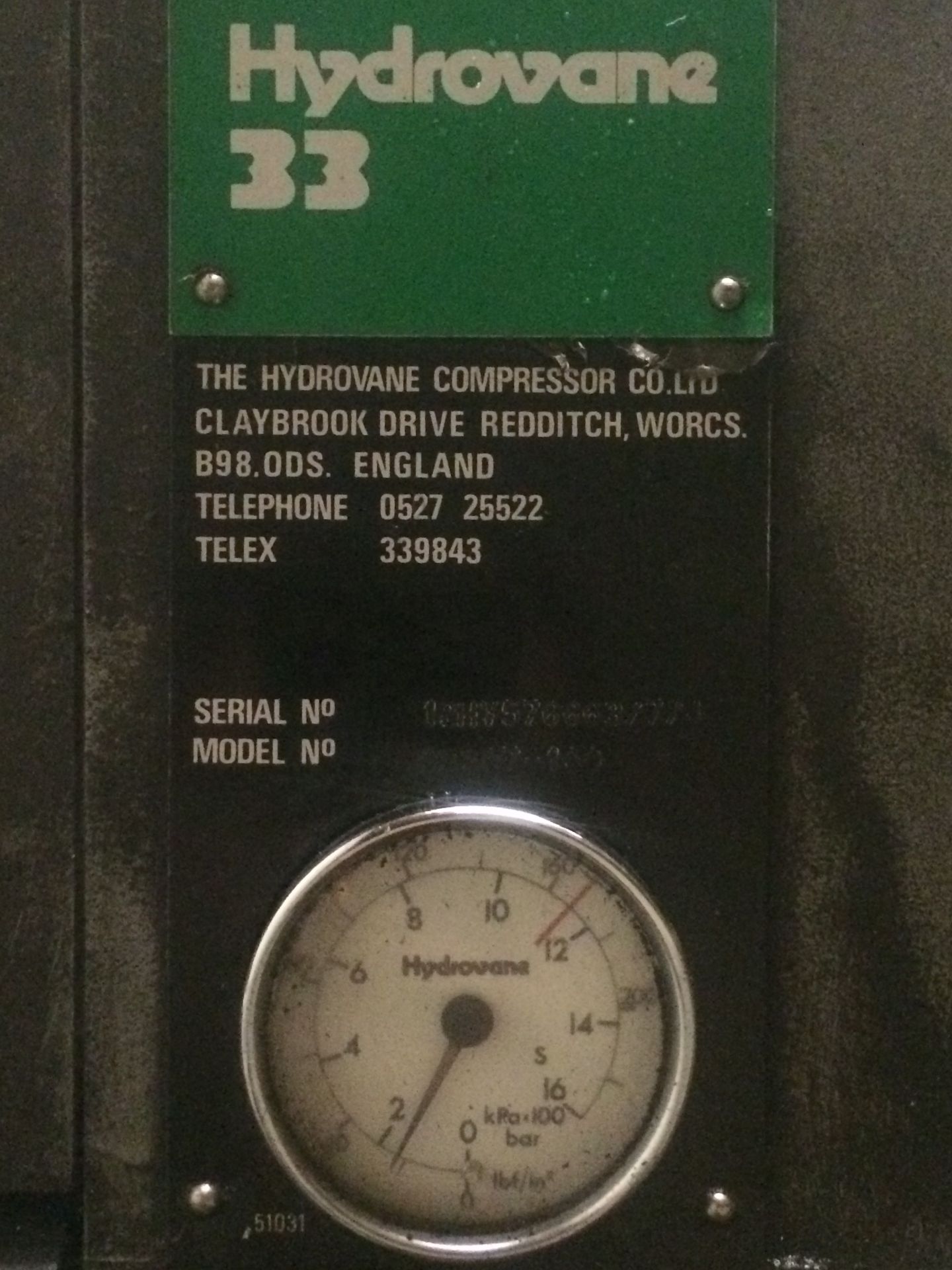 Hydrovane rotary vane compressor with air Receiver tank - Image 7 of 8