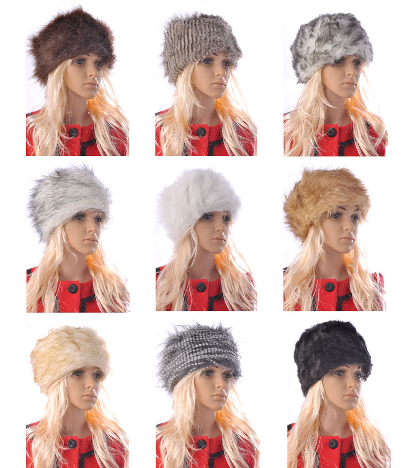 High Resale Value. Huge Job lot of Winter Faux Fur Cossack Hats 632 Multiple Colours. #2/24