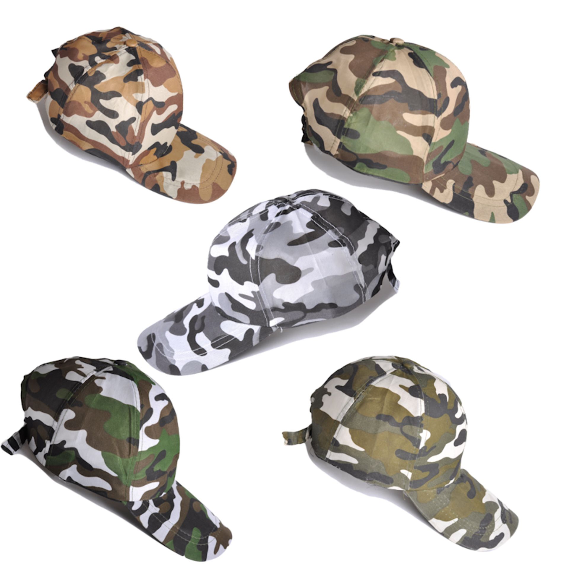 High Resale Value. Army Camo Packed Hats 1,918 individual hats. 5 Colours.