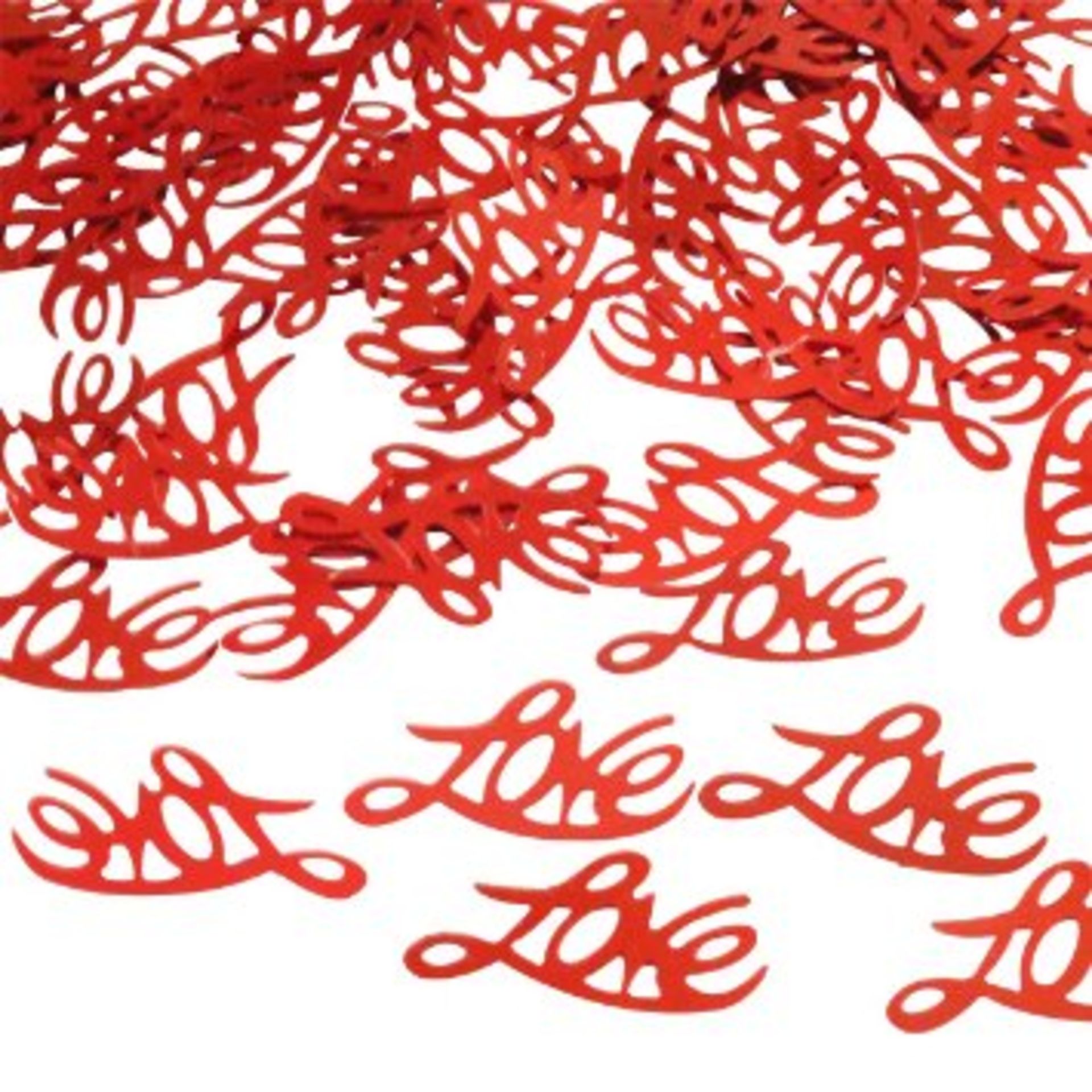 High Resale Value Wedding Table Scatter .9 x 2.474Kg bags of Wedding Scatter Red "LOVE"