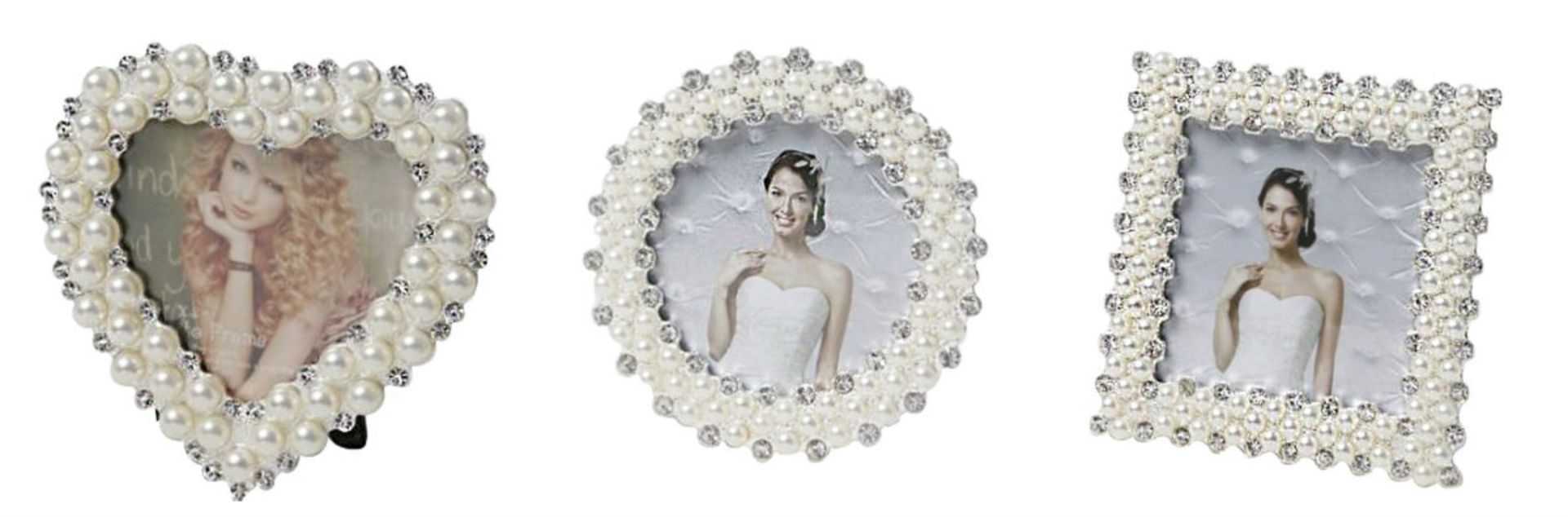 High Resale Value. 219 Design Pearl and Diamante Picture Photo Frames in 5 styles.