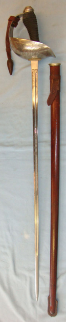 Inter War / WW2 Era 1912 Pattern British Officer's Cavalry Sword With Kings Crown