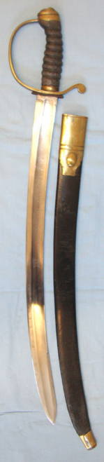 Victorian London Constabulary W. Parker Warranted Etched Police Hanger / Cutlass with Scabbard.