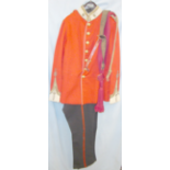 Captain's Full Dress Uniform (Scarlet Tunic & Black Overall Trousers) Essex Regiment.