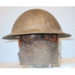 VERY RARE, WW1 British Tank Driver’s Steel & Leather ‘Splatter’ Face Mask