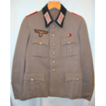 Original, WW2 German Officer's Uniform Tunic With Insignia & Tailor's Label Occupied Holland